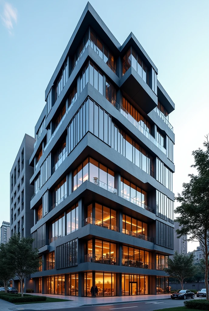 Commercial building facade architecture