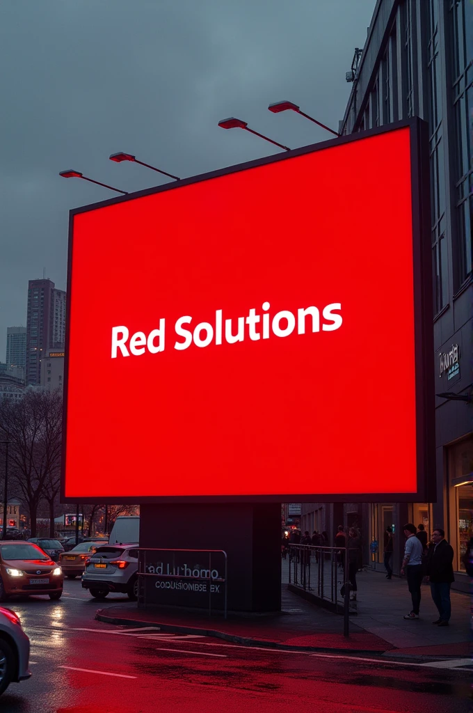 Commercial for the billboard
It has a text "Red solutions" and it's in theme red