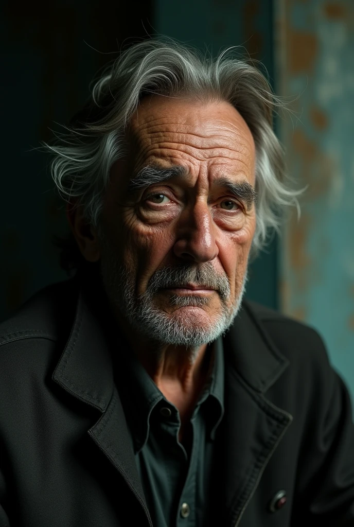 Charles, Bukowski, Dark photo: realistic epic, soft cinematic portrait, Adobe Lightroom, photographic lab, highly detailed, faded, art by Greg Rutkowski and Artgerm ,neutral colors: 1,2), (HDR: 1,4) , (soft colors:1.2), hyperdetailed, (Artstation:1.4), cinematic, warm lights, dramatic light, (intricate details:1.1), complex background, (Rutkowski:0.66), (blue and orange:0.4)