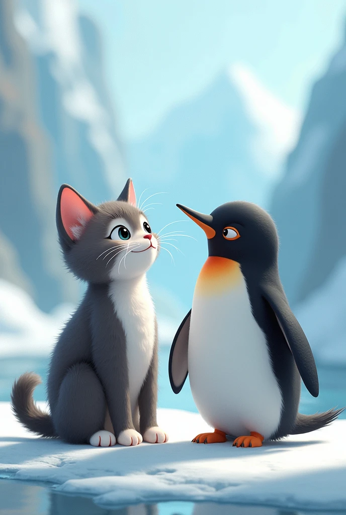 Cat and penguin 