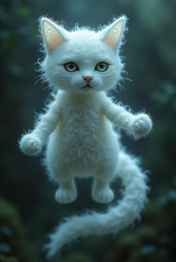 Crochet effect cat ghost