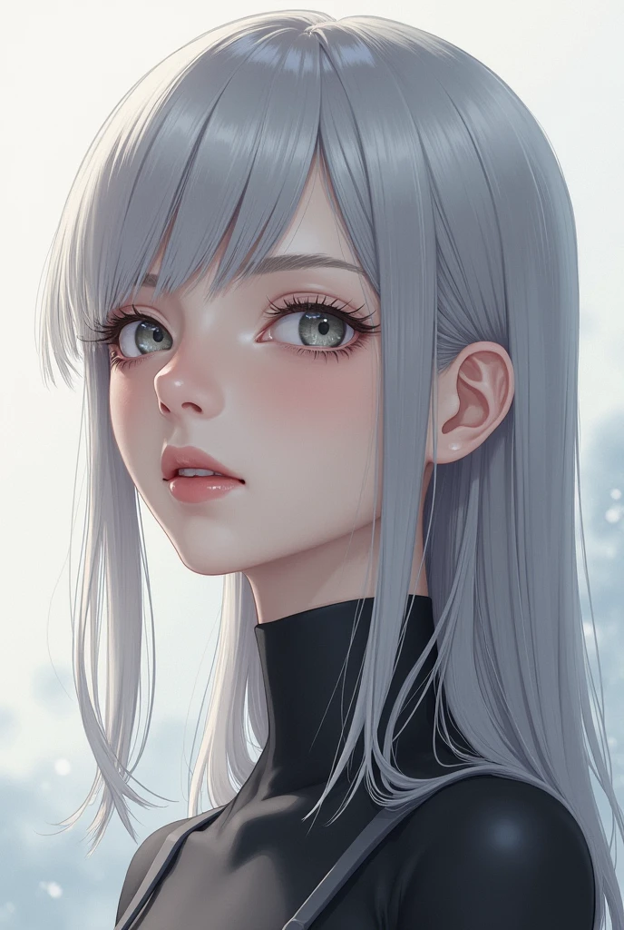 Suzumi Hyllested - Suzumi Tribute. Half-Danish, half-Japanese girl with grey eyes and straight silver hair styled hime cut and side bangs.
Stand at 175cm with the weight of 52kg.