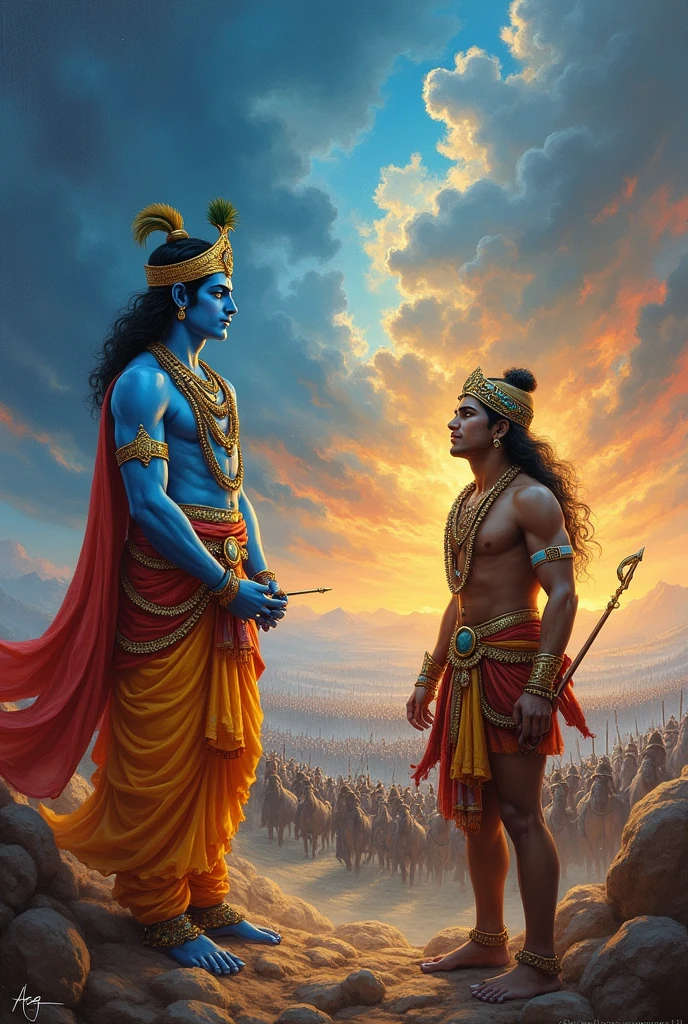 Lord Krishna and Arjuna