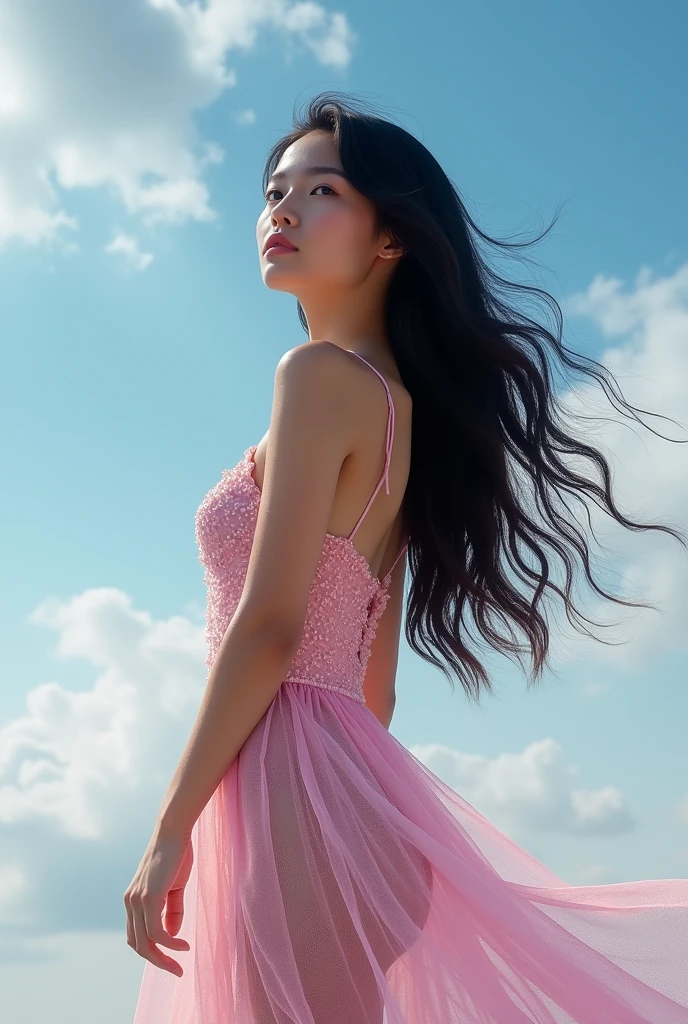 (full shot:1.3), (best quality:1.4), 1girl, uzbek, cute face, wearing pink lace tanktop with long skirt, with a cat, sitting in the market street, surrounded by (colorful floating bouncy balls:1.3), wavy hair, bangs, (hair blowing in the wind:1.2), (dramatic moment:1.3), (dynamic object:1.3), film looks, RAW photo, beauty shadow, beautiful day, natural lighting, detailed skin, detailed face and eyes, ultra highly detailed, surreal view, sharp focus, shot by zenit analog film, cinematic portrait by annie leibovitz, photo realism