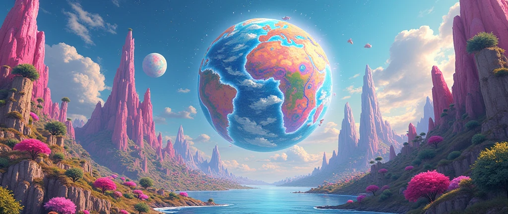 planet inspired by the kpop group seventeen 
