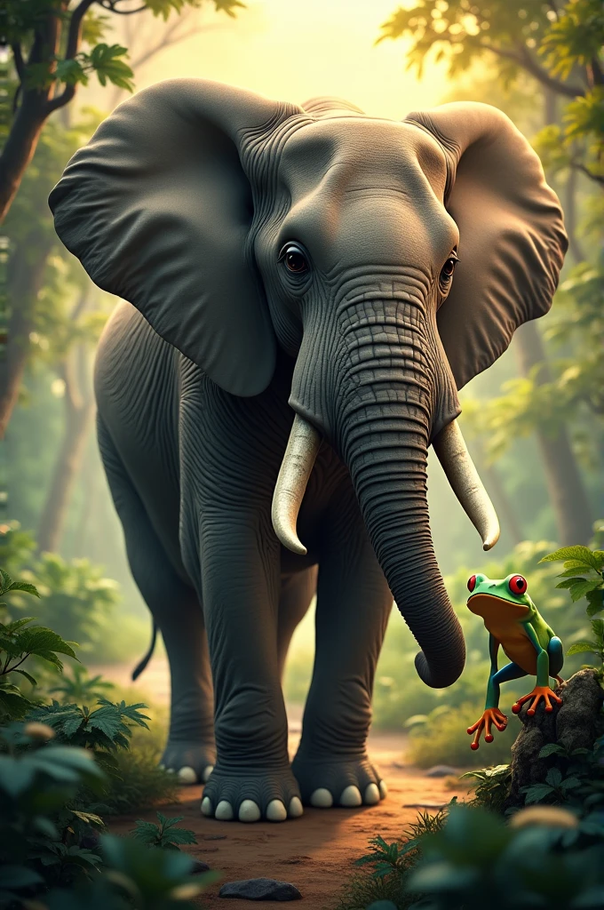 Elephant and frog