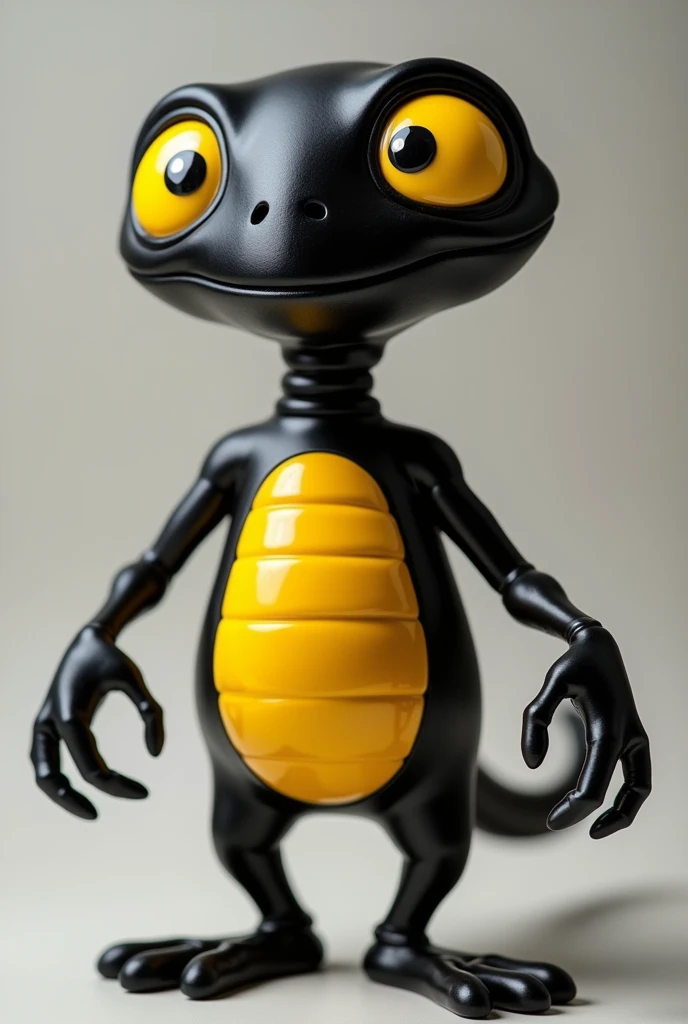 Create a happy ET.
with automotive paint gun, in black and yellow colors E-THULER