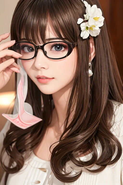 Highest quality、masterpiece、High sensitivity、High resolution、Detailed Description、Slender women、Glasses、beautician、Cut and Perm、