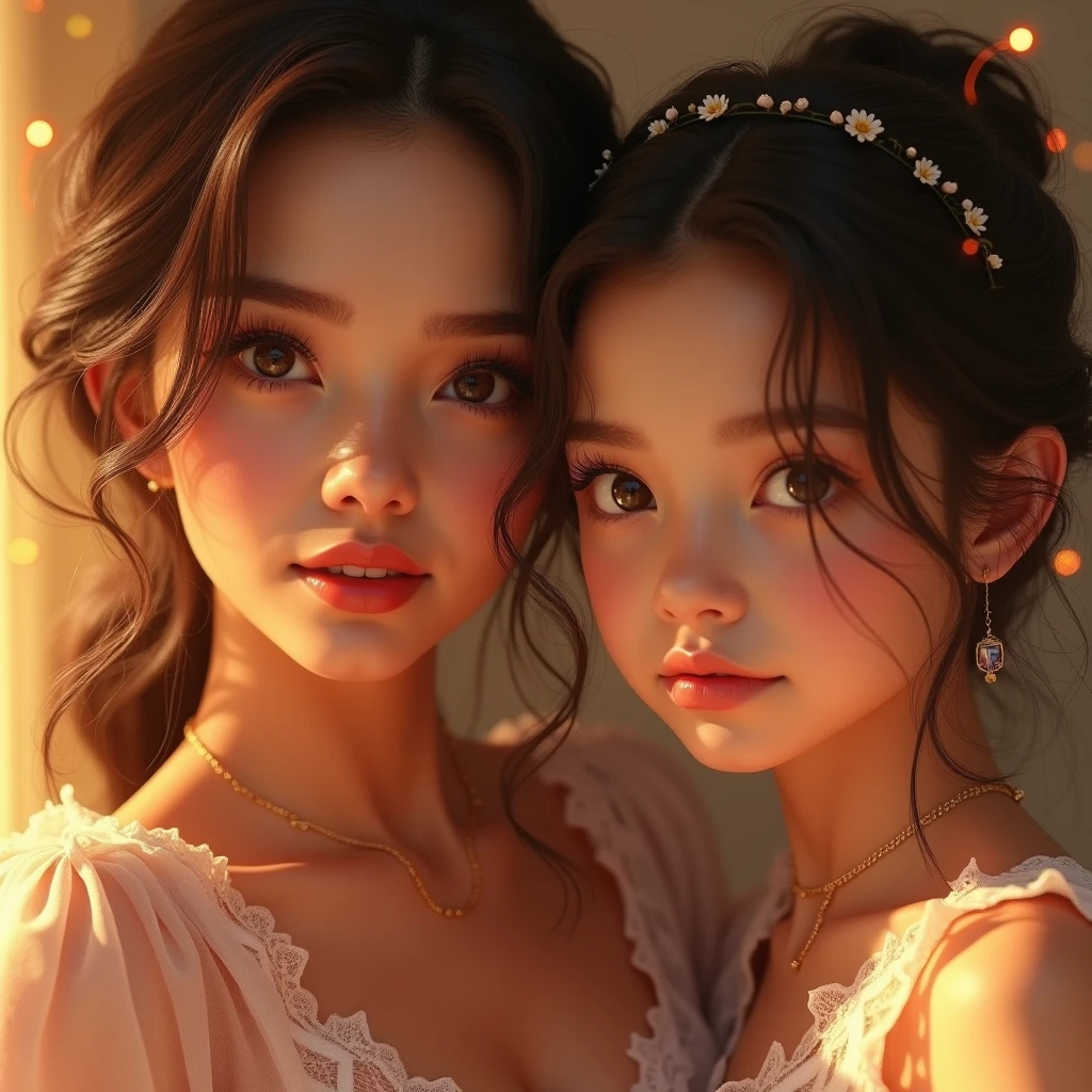 beautiful woman, 1 girl, detailed eyes, detailed lips, extremely detailed face, long eyelashes, cinematic lighting, warm color palette, vibrant colors, intricate details, delicate features, elegant expression, serene atmosphere, ethereal beauty, soft focus, (best quality,4k,8k,highres,masterpiece:1.2),ultra-detailed,(realistic,photorealistic,photo-realistic:1.37)