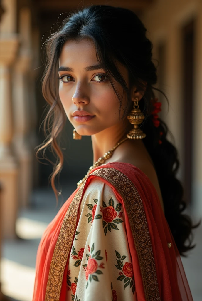 a beutiful girl in indian dress