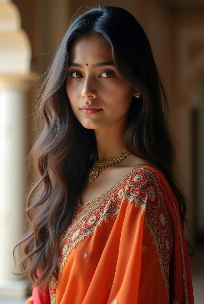 a beutiful girl in indian dress