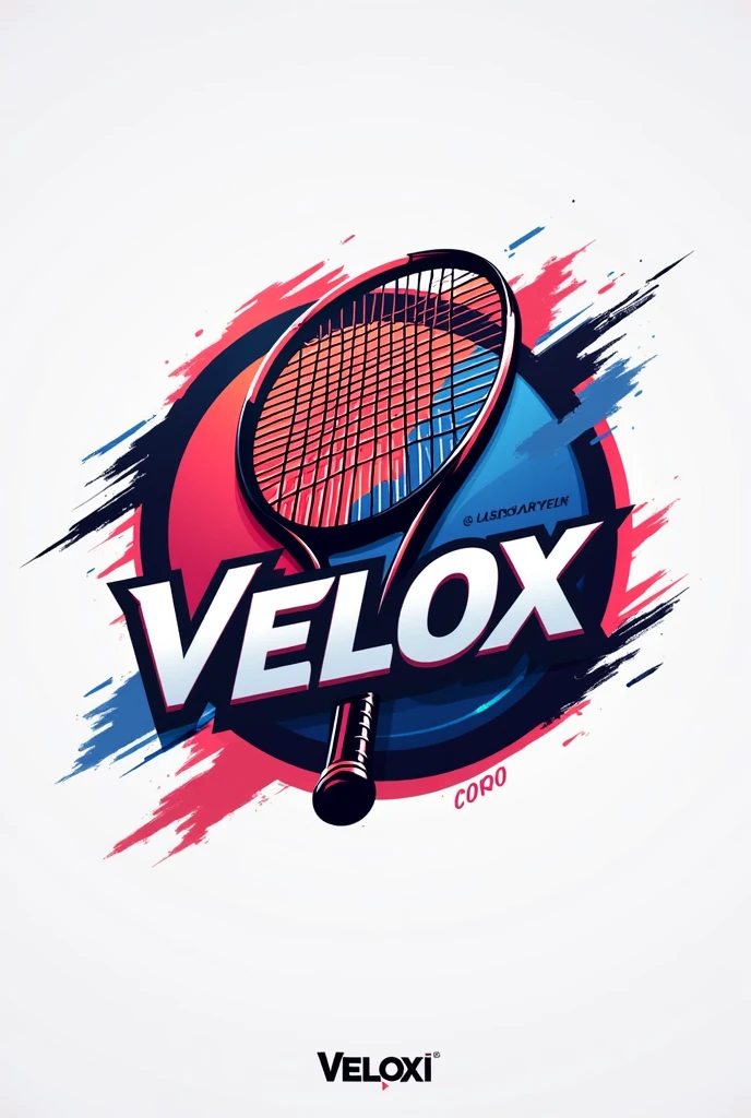 Logo type of the tennis game with the name veloxi