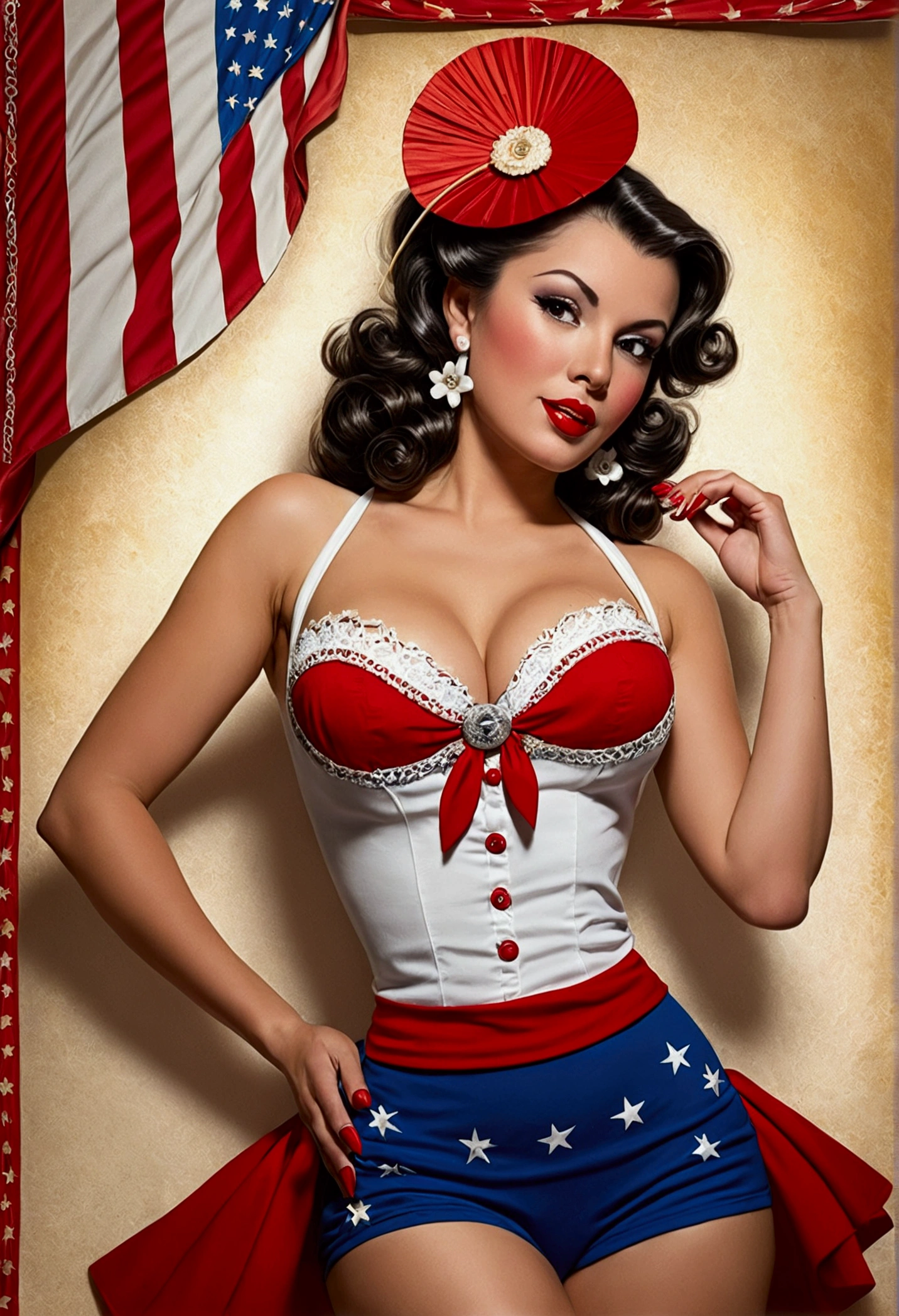 Chillie Fiestas Patrias pin-up girl