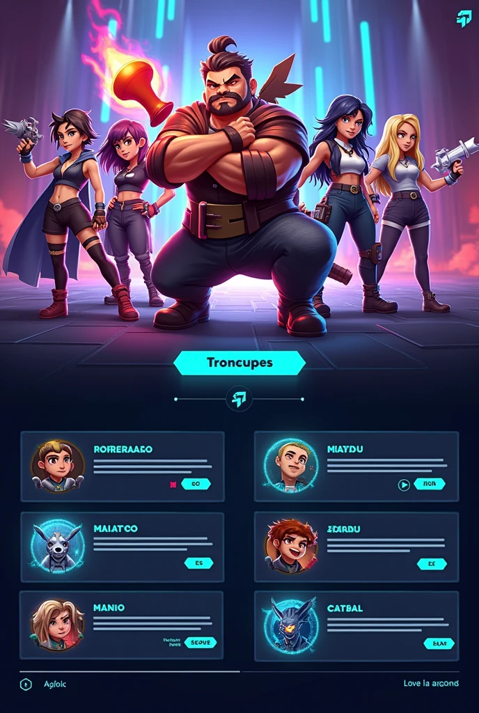 Дизайн меню для мобильной карточной игры Legends of Crypto. Основные меню - Multiplayer, Friends, Store, Story mode, Pvp arena, Deck bulder