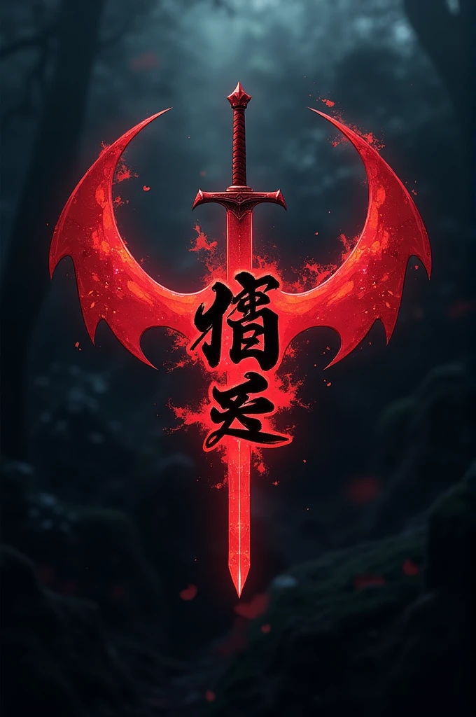 Make Demon Slayer anime logo for my yt channel with backround