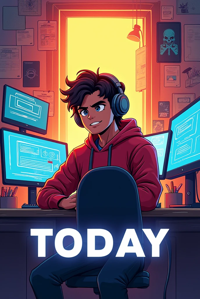 I want a poster for supporting a project
This project active in creati the game
The project name is"today"