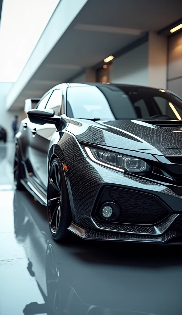 Honda civic full body, carbon mirror, circuit