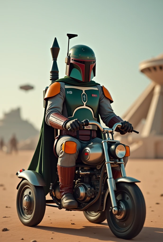 Boba Fett in a pedal car、Star Wars、movie、Mandaean、