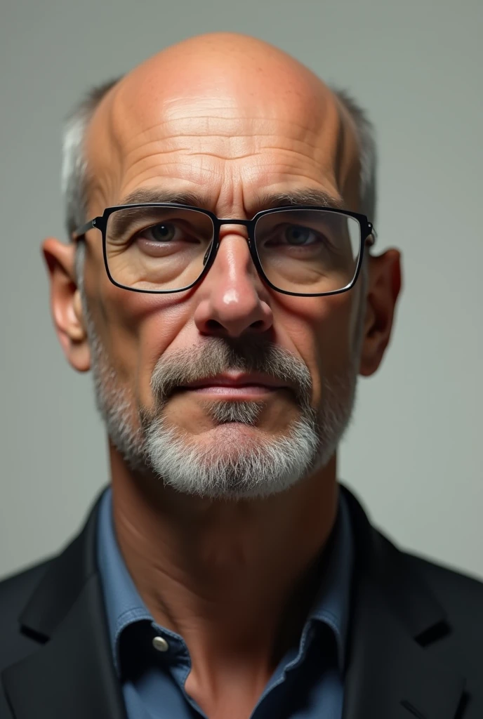 make a bald guy with glasses