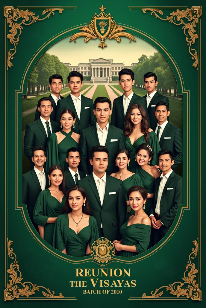 Royal Green Reunion formal poster for the university of the Visayas Batch 2010