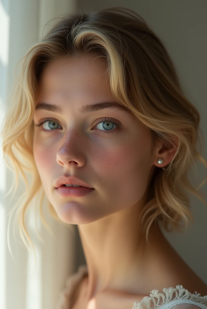pretty blonde boy with blue eyes