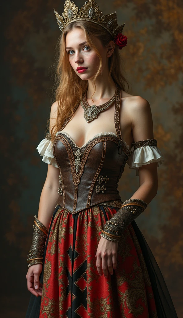 Beautiful goddess whole body, A German goddess wearing a costume with a swastika motif