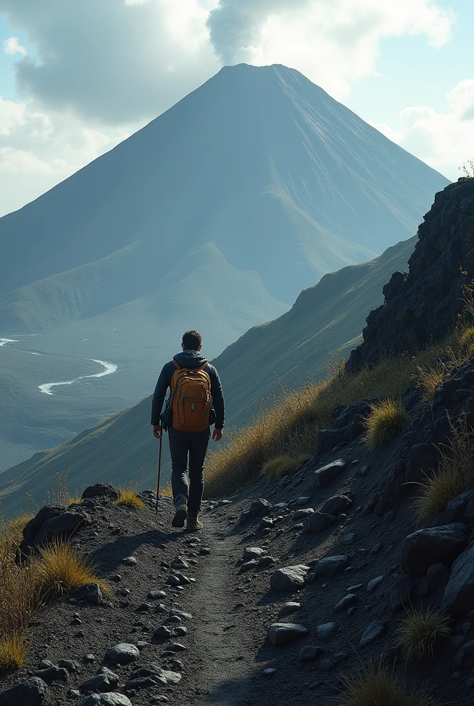 hike on a volcano
