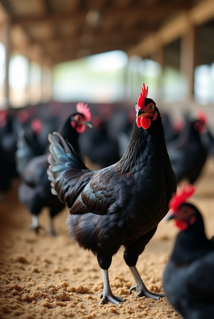 Image of Reception and accommodation of shaver black laying hens