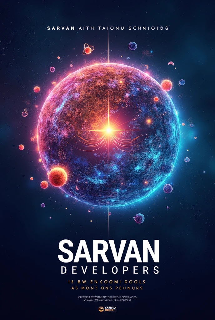 U remember my projects right create a poster for my online office naming sarvan developers which creates all types of applications it might be games ai or daily applications sarvan means universal or everything in Sanskrit opening on 26th Feb 2025
Mention the founder as PINNINTI ABHINAY
And hiring would taken in May 2025 include my projects ashwathama an ai fights deepafake, phishing,malware, vulnerabilities, draupadi a women safety application and my prestigious project a Mahabharata game which show Mahabharata on perspective of different characters and also mention many projects to come full stack developers game designers would get a chance to catch up the background pic should be the universe