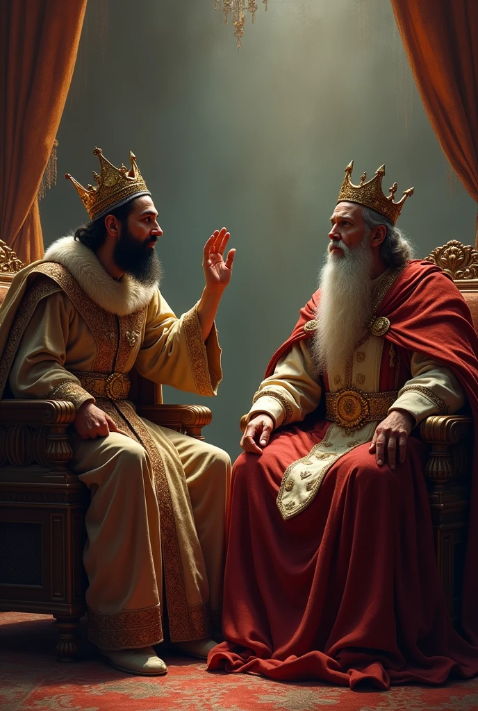 A king and a minister are talking together The minister raised one hand to the sky and said, "What do you know?"