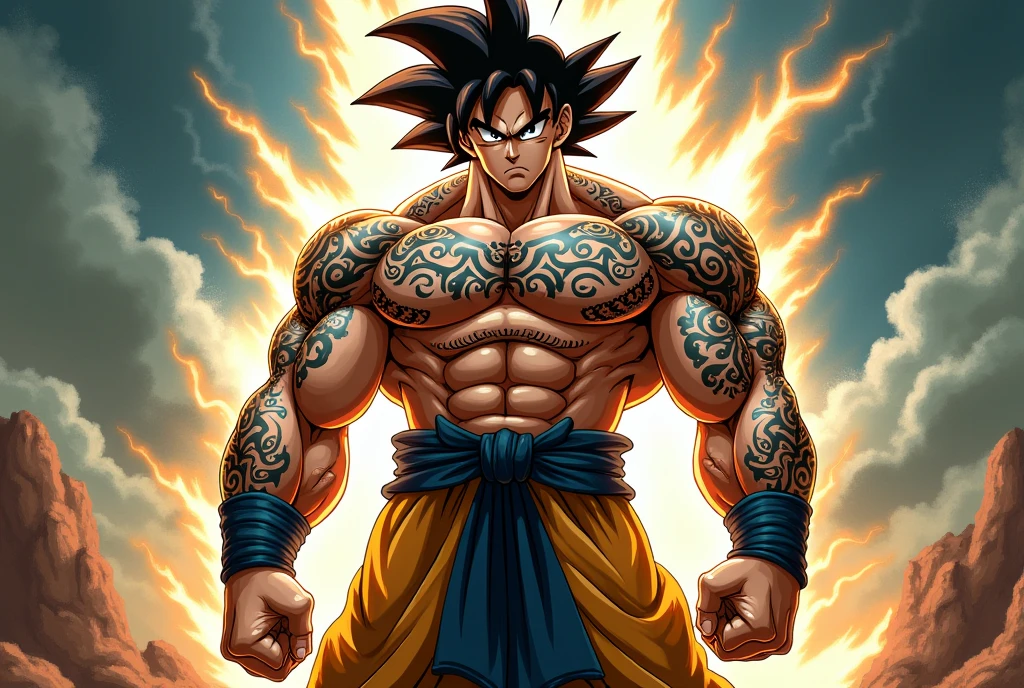 Dragon ball broly with tattoos