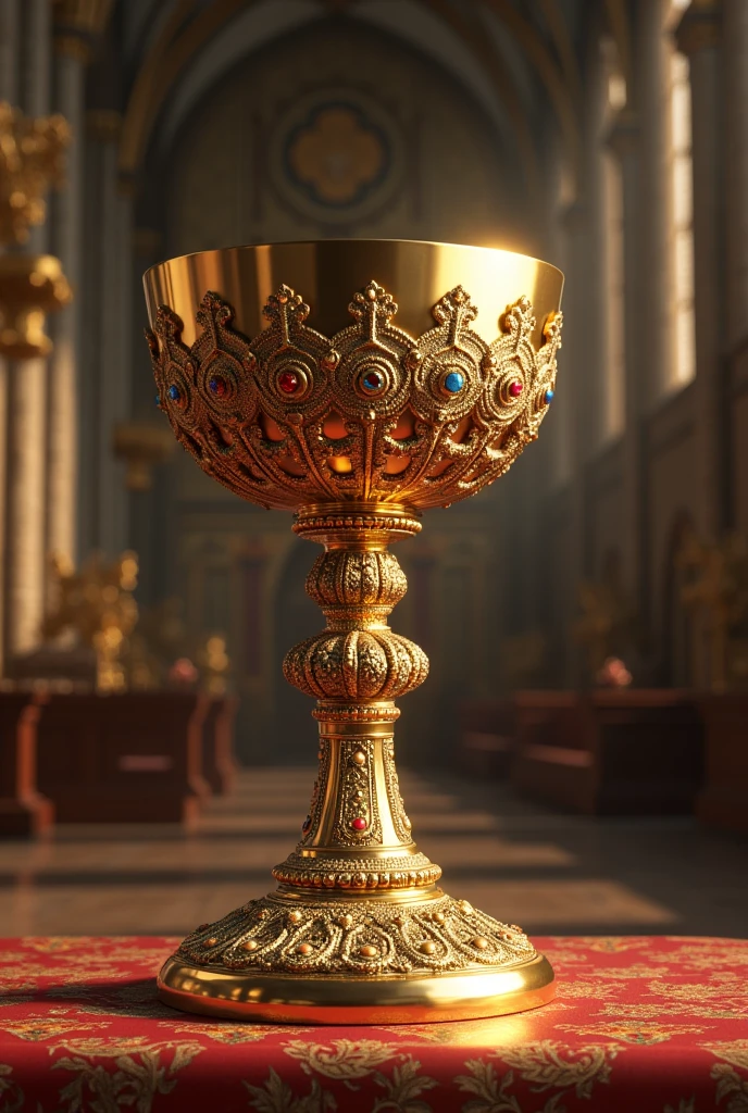 A chalice in Renaissance art style