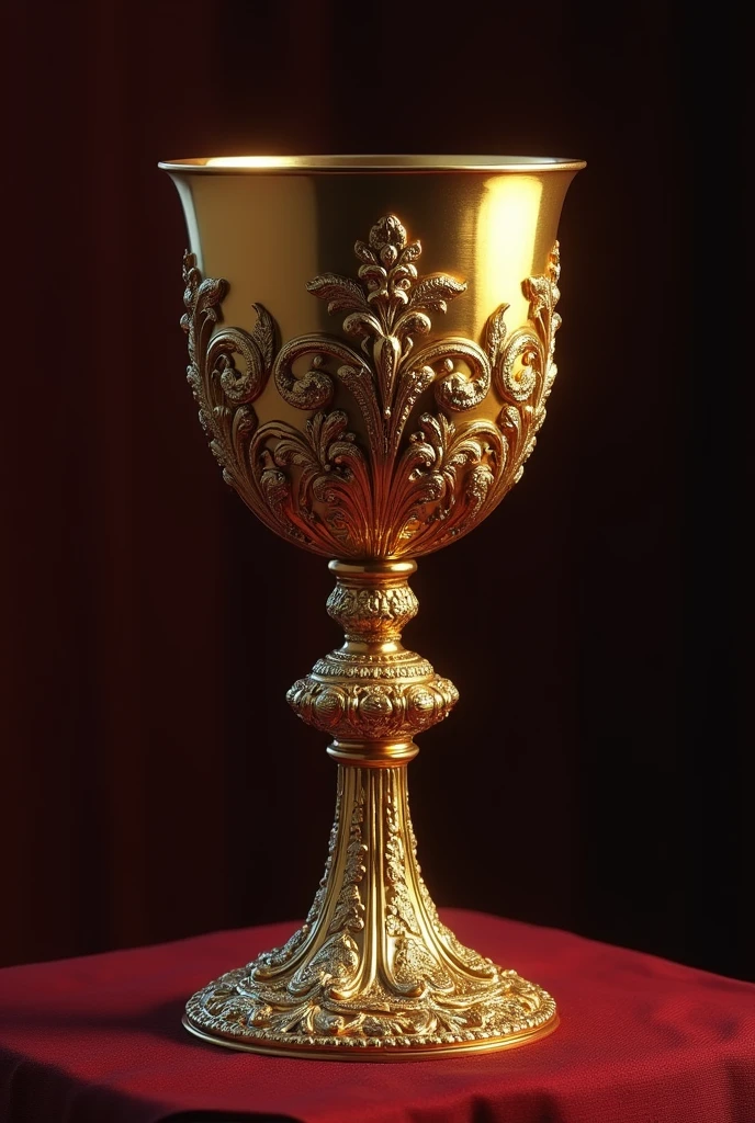 A chalice in baroque art style