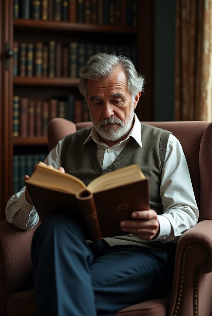 A man reading a book