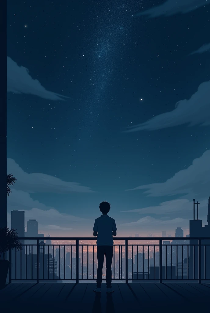 Night sky balcony
