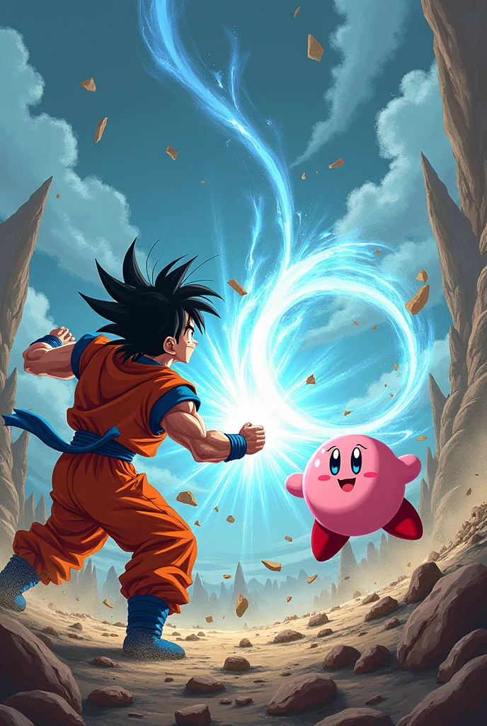 Have Goku fighting Kirby
