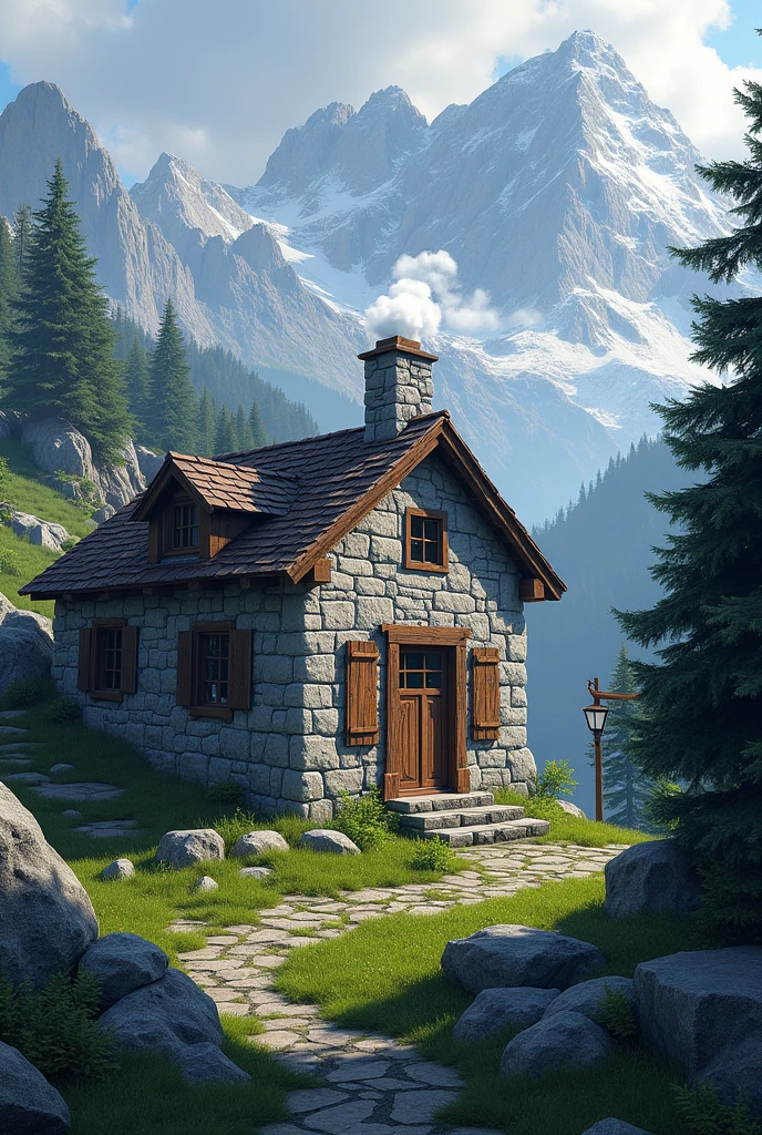 Stone house mountain 

