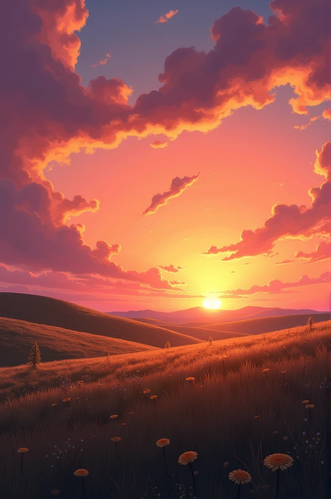 Sunset on the plains