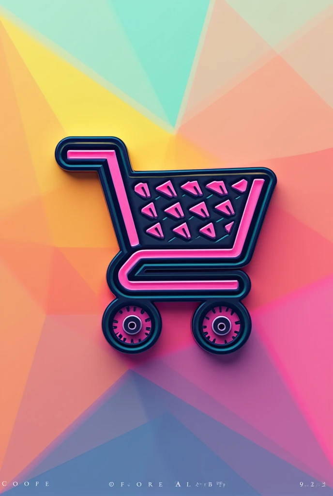 JADES name logo for a creative convenience store business with a shopping cart with creative colors