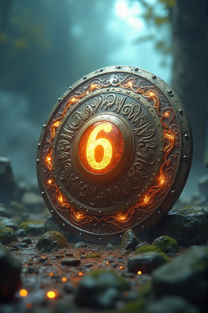 A shield of a dragon ball that says 6th B
