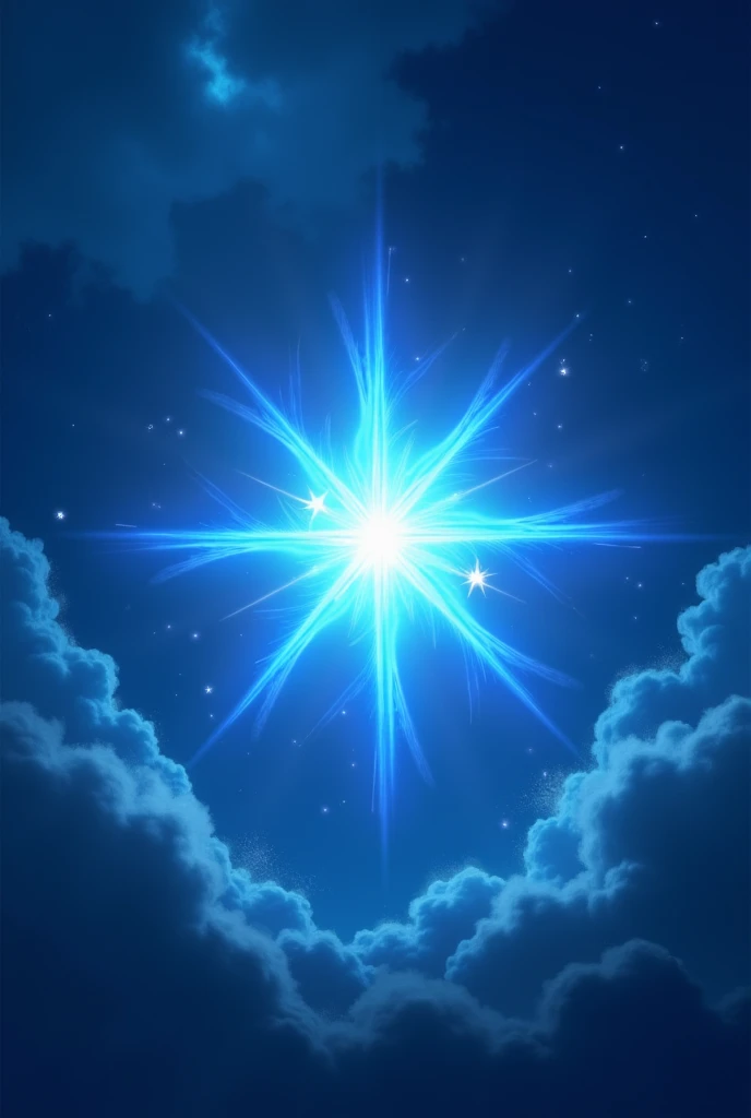 A star with vibrant sky blue colour