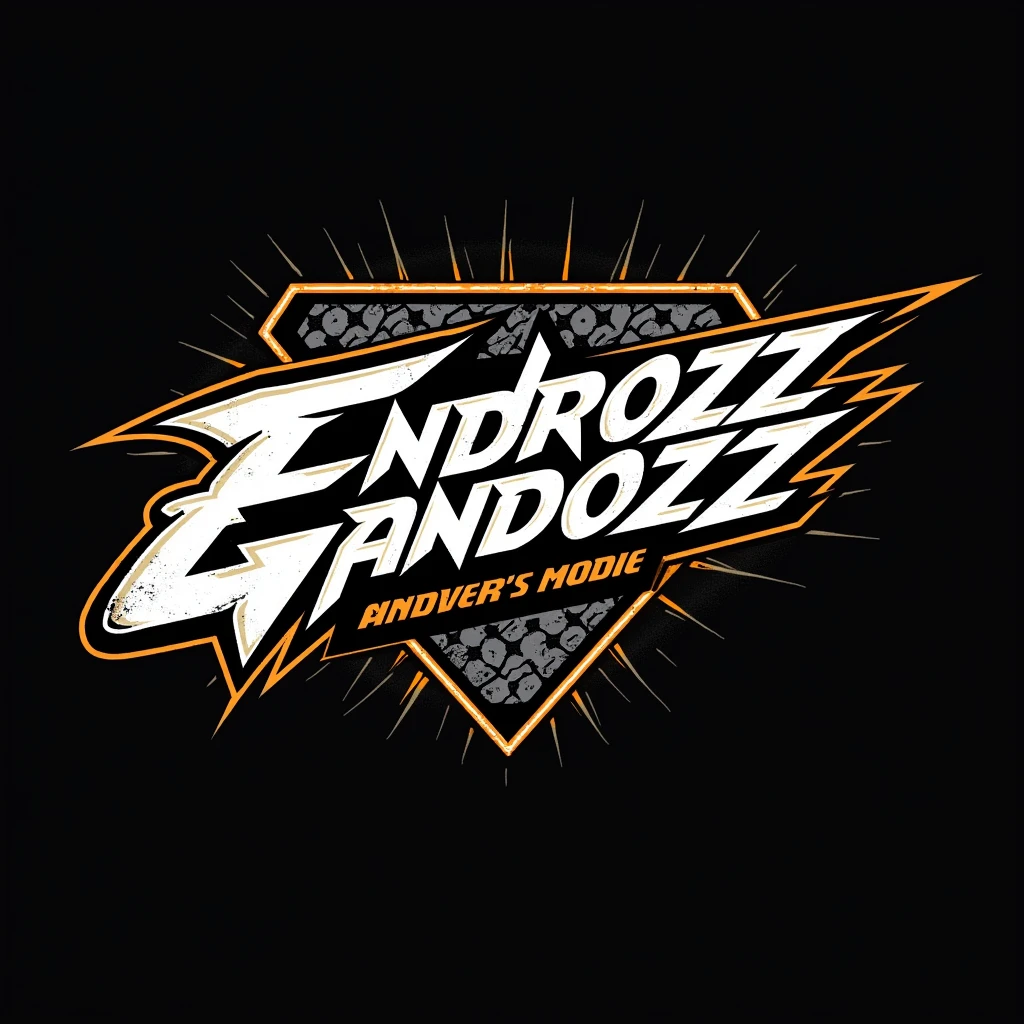 Create lettering Logo Text : Endrozz Gandozz, theme drag moto Racing brand kawasaki ninja R