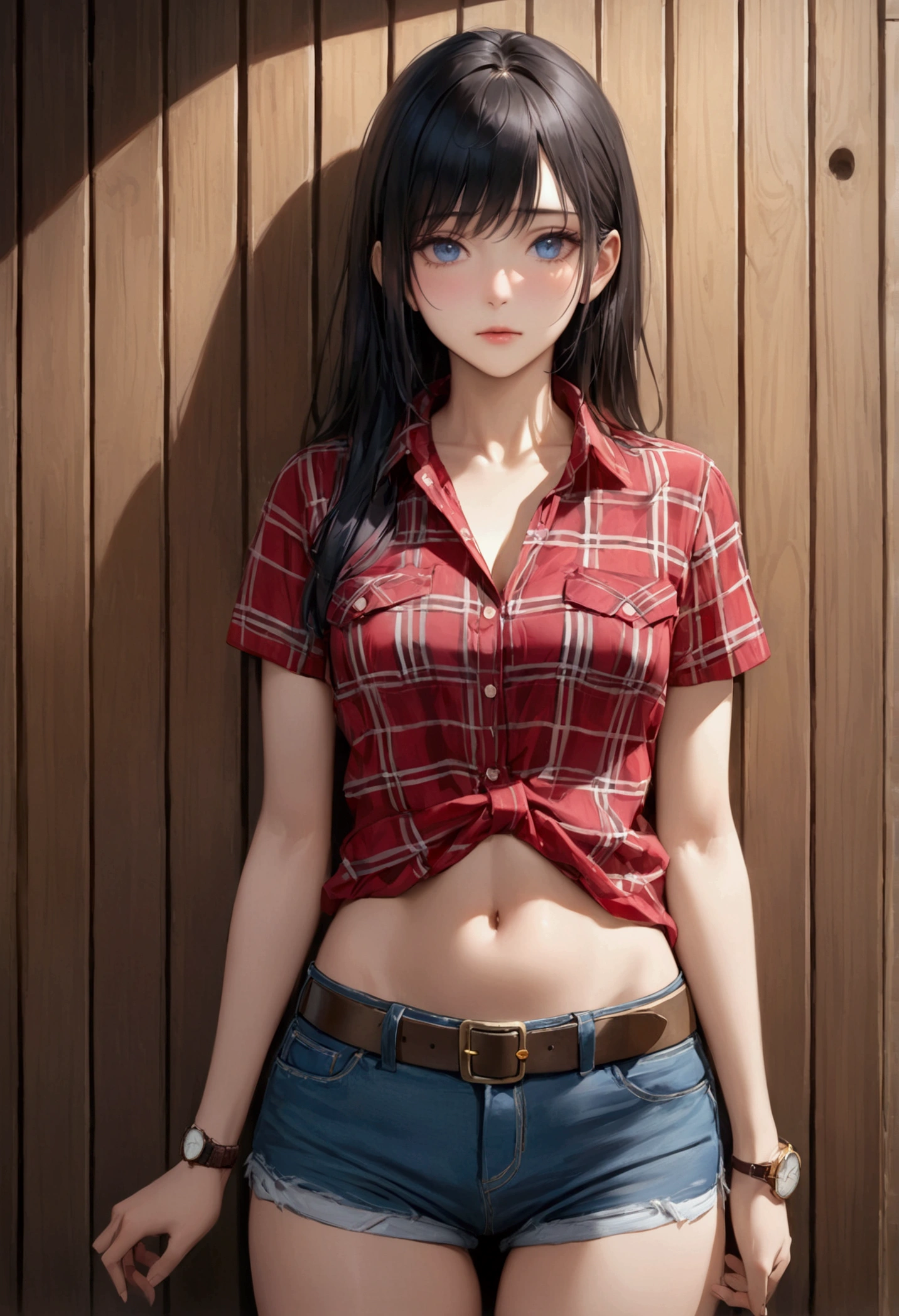 Cowgirl, Red shirt,