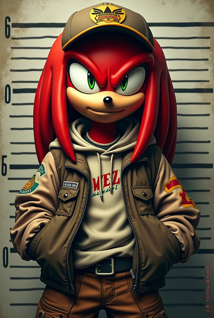 mugshot de knuckles the echidna streetwear