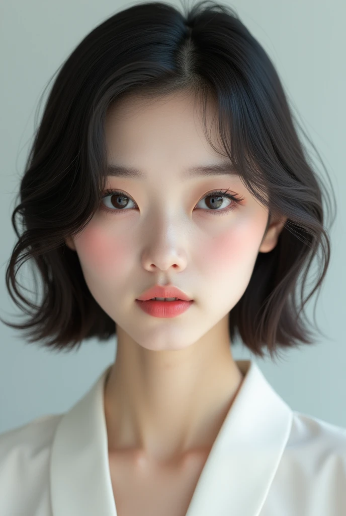 Modern Japanese woman from the front with physical details