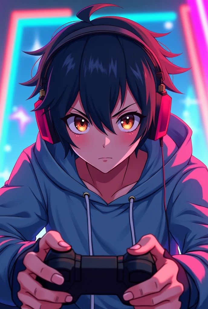 Create an anime gamer photo