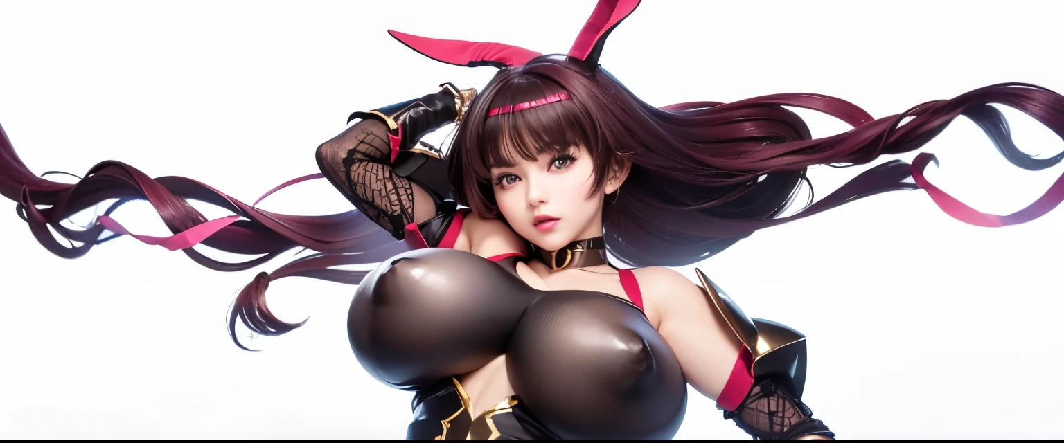 Live-action adaptation of anime images, Realization, The basic design and color will remain the same., goddess, Beauty, White skin, No underwear, Bust Sharp Focus, Super big breasts, Too large bust sagging, Seductive body, Accentuating body lines,