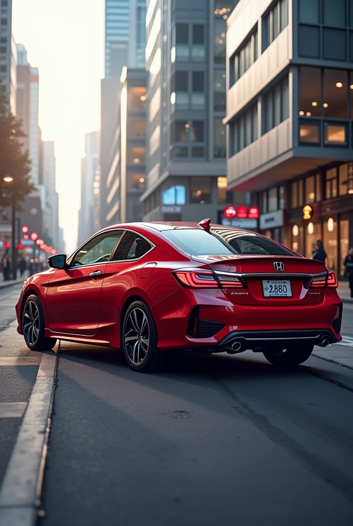 Make a 2017 Honda Accord Coupe in red,