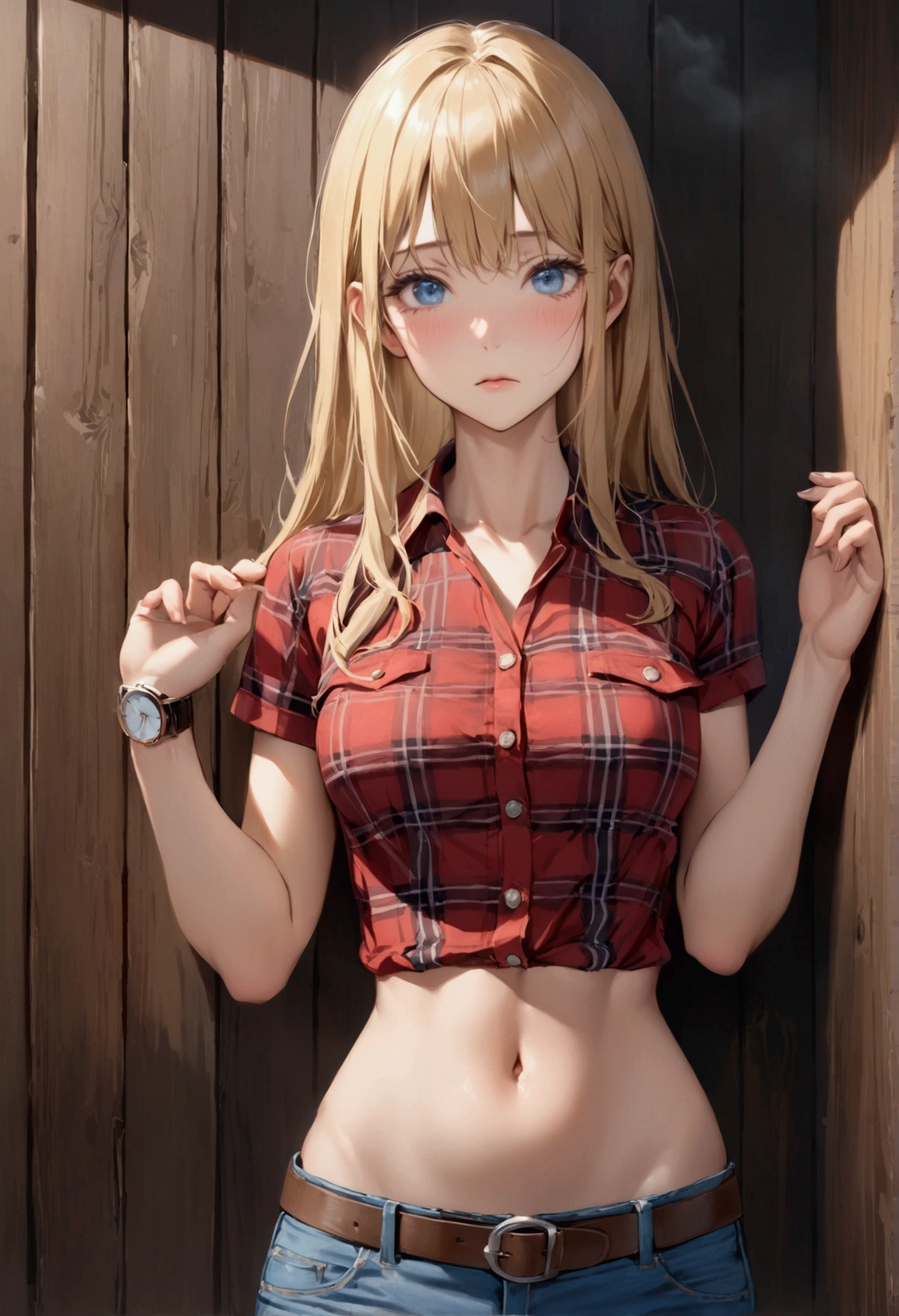 ((nude、NSFW))、(naked),1 female,35 years old,married woman,mature woman,big breasts,long legs,big breastsと細いウエスト, photo exposure, alone,(With background:in the forest,tropical rain forest,In summer) she has long blonde gold hair,stood up,Seen from the front, curly, the sky is mostly cloudy,(((masterpiece),(8K wallpaper that integrates high-definition CG),highest quality,movie lighting,detailed background,beautiful eyes,bright eyes,(very delicate and beautiful),(Beautiful and delicate depiction of eyes),Super detailed,masterpiece,)),towards the camera,High resolution,Super detailed),publish one'chest of,nakedの性器, convex shape,camel toe,sexy and excited,(military cap,big breasts,Green Bomber Jacket,nakedの性器)全naked,tattoo