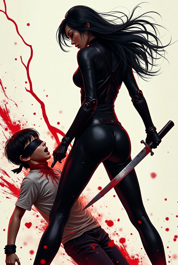 1girl,Spider weaves a net on a girl, very realistic, very detailed,bed,stretched, dark cave, struggle in the net,brown haired, very long sheer skirt,lying down,(blindfold:1.4),(ballgag:1.4)